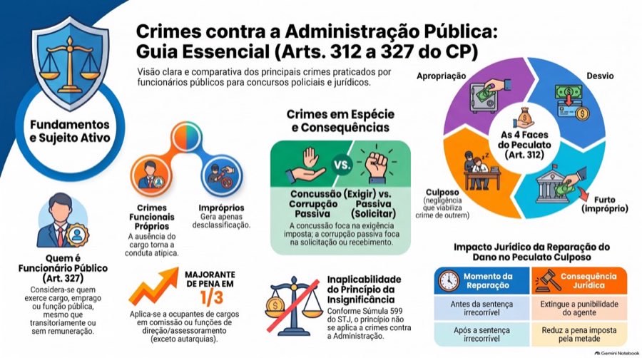 Contra a Administração Pública — Mapa mental
