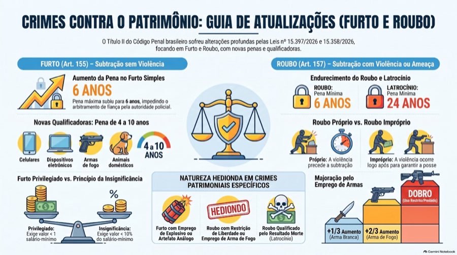 Crimes contra o Patrimônio — Mapa mental