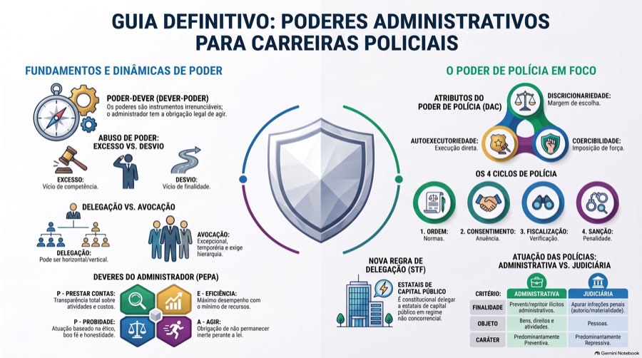Administrativo — Poderes Administrativos · mapa mental