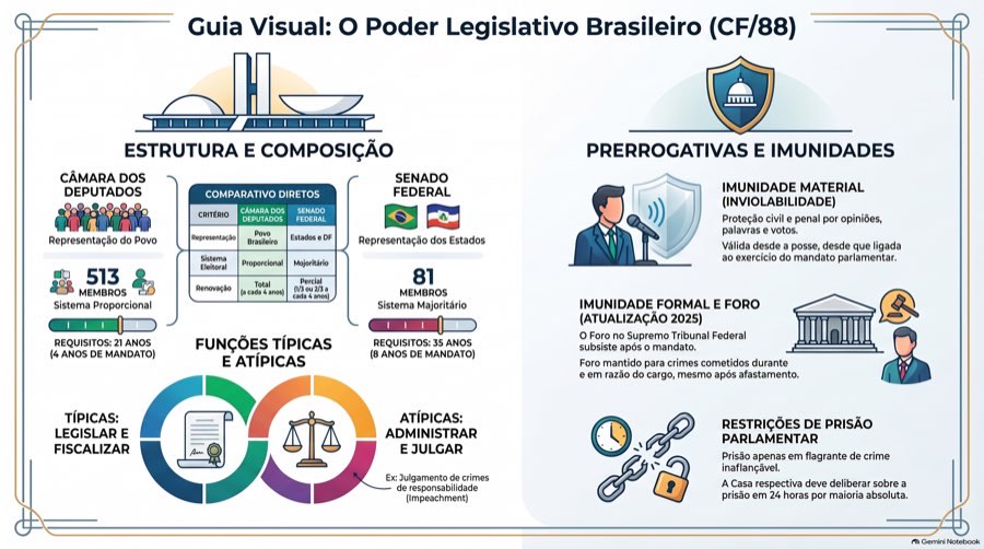 Constitucional — Poder Legislativo · mapa mental