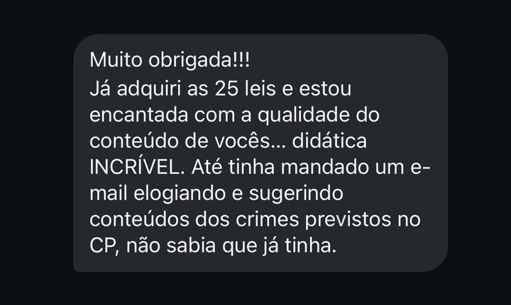 “Encantada com a qualidade do conteúdo… didática INCRÍVEL.”