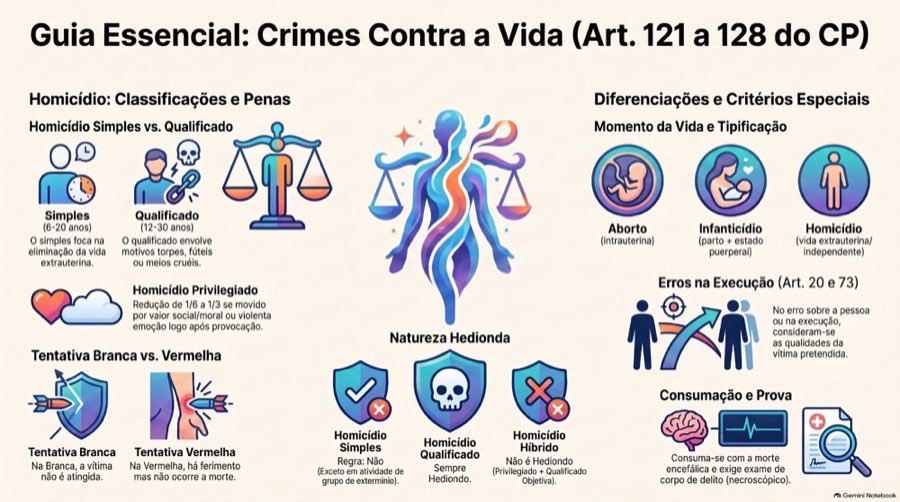 Crimes contra a Vida — Mapa mental