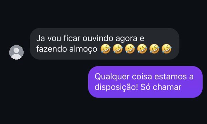 “Já vou ficar ouvindo agora e fazendo almoço.”