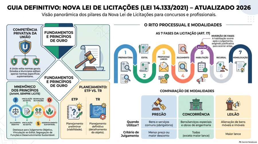 Administrativo — Licitações · mapa mental